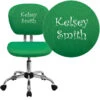 Personalized Mid-Back Bright Green Mesh Swivel Task Chair With Chrome Base - By Flash Furniture - Madison Seating -Executive Chairs Sales Personalized Mid Back Bright Green Mesh Swivel Task Chair with Chrome Base by Flash Furniture