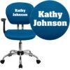 Personalized Mid-Back Turquoise Mesh Swivel Task Chair With Chrome Base And Arms - By Flash Furniture - Madison Seating