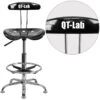 Personalized Vibrant Black And Chrome Drafting Stool With Tractor Seat - By Flash Furniture - Madison Seating -Executive Chairs Sales Personalized Vibrant Black and Chrome Drafting Stool with Tractor Seat by Flash Furniture 1