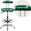 Personalized Vibrant Green And Chrome Drafting Stool With Tractor Seat - By Flash Furniture - Madison Seating -Executive Chairs Sales Personalized Vibrant Green and Chrome Drafting Stool with Tractor Seat by Flash Furniture