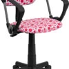 Pink Dot Printed Swivel Task Chair With Arms - By Flash Furniture - Madison Seating