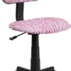 Pink And White Zebra Print Swivel Task Chair - By Flash Furniture - Madison Seating -Executive Chairs Sales Pink and White Zebra Print Swivel Task Chair by Flash Furniture