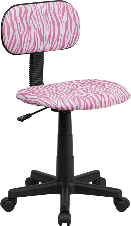 Pink And White Zebra Print Swivel Task Chair - By Flash Furniture - Madison Seating 3 Pink And White Zebra Print Swivel Task Chair - By Flash Furniture - Madison Seating