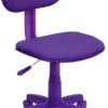 Purple Fabric Swivel Task Chair - By Flash Furniture - Madison Seating -Executive Chairs Sales Purple Fabric Swivel Task Chair by Flash Furniture