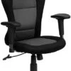 Race Car Inspired Gray And Black Mesh Swivel Task Chair With Bucket Seat And Adjustable Arms - By Flash Furniture - Madison Seating -Executive Chairs Sales Race Car Inspired Gray and Black Mesh Swivel Task Chair with Bucket Seat and Adjustable Arms by Flash Furniture