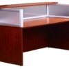 Reception Desk With Cherry Finish By Boss Office Products - Madison Seating -Executive Chairs Sales Reception Desk with Cherry Finish by Boss Office Products