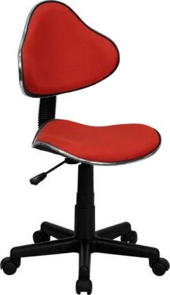 Red Fabric Ergonomic Swivel Task Chair - By Flash Furniture - Madison Seating