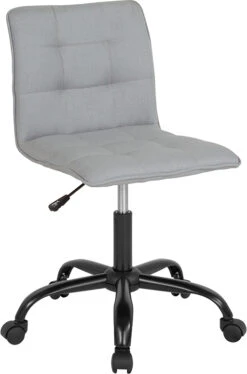 Sorrento Home And Office Task Chair In Light Gray Fabric By Flash Furniture - Madison Seating