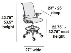 Steelcase Think Drafting Stools With 3D Knit Back - Madison Seating -Executive Chairs Sales Steelcase Think Drafting Stools with 3D Knit Back CLONE 2