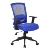 Task Chair With Blue Mesh Upholstery By Boss Office Products - Madison Seating -Executive Chairs Sales Task Chair with Blue Mesh Upholstery by Boss Office Products
