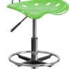 Vibrant Apple Green And Chrome Drafting Stool With Tractor Seat - By Flash Furniture - Madison Seating -Executive Chairs Sales Vibrant Apple Green and Chrome Drafting Stool with Tractor Seat by Flash Furniture