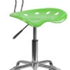 Vibrant Apple Green And Chrome Swivel Task Chair With Tractor Seat - By Flash Furniture - Madison Seating -Executive Chairs Sales Vibrant Apple Green and Chrome Swivel Task Chair with Tractor Seat by Flash Furniture