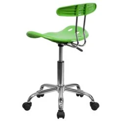 Vibrant Apple Green And Chrome Swivel Task Chair With Tractor Seat - By Flash Furniture - Madison Seating -Executive Chairs Sales Vibrant Apple Green and Chrome Swivel Task Chair with Tractor Seat by Flash Furniture 2