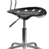 Vibrant Black And Chrome Swivel Task Chair With Tractor Seat - By Flash Furniture - Madison Seating -Executive Chairs Sales Vibrant Black and Chrome Swivel Task Chair with Tractor Seat by Flash Furniture