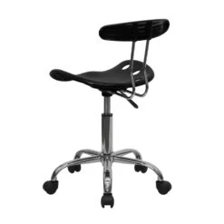 Vibrant Black And Chrome Swivel Task Chair With Tractor Seat - By Flash Furniture - Madison Seating -Executive Chairs Sales Vibrant Black and Chrome Swivel Task Chair with Tractor Seat by Flash Furniture 2