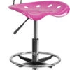 Vibrant Candy Heart And Chrome Drafting Stool With Tractor Seat - By Flash Furniture - Madison Seating -Executive Chairs Sales Vibrant Candy Heart and Chrome Drafting Stool with Tractor Seat by Flash Furniture