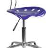 Vibrant Deep Blue And Chrome Swivel Task Chair With Tractor Seat - By Flash Furniture - Madison Seating -Executive Chairs Sales Vibrant Deep Blue and Chrome Swivel Task Chair with Tractor Seat by Flash Furniture