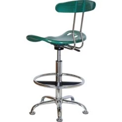Vibrant Green And Chrome Drafting Stool With Tractor Seat - By Flash Furniture - Madison Seating -Executive Chairs Sales Vibrant Green and Chrome Drafting Stool with Tractor Seat by Flash Furniture 3