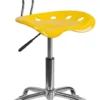 Vibrant Orange-Yellow And Chrome Swivel Task Chair With Tractor Seat - By Flash Furniture - Madison Seating -Executive Chairs Sales Vibrant Orange Yellow and Chrome Swivel Task Chair with Tractor Seat by Flash Furniture