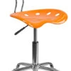 Vibrant Orange And Chrome Swivel Task Chair With Tractor Seat - By Flash Furniture - Madison Seating -Executive Chairs Sales Vibrant Orange and Chrome Swivel Task Chair with Tractor Seat by Flash Furniture