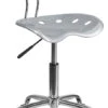 Vibrant Silver And Chrome Swivel Task Chair With Tractor Seat - By Flash Furniture - Madison Seating 1 Vibrant Silver And Chrome Swivel Task Chair With Tractor Seat - By Flash Furniture - Madison Seating -Executive Chairs Sales Vibrant Silver and Chrome Swivel Task Chair with Tractor Seat by Flash Furniture