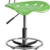 Vibrant Spicy Lime And Chrome Drafting Stool With Tractor Seat - By Flash Furniture - Madison Seating -Executive Chairs Sales Vibrant Spicy Lime and Chrome Drafting Stool with Tractor Seat by Flash Furniture