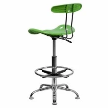 Vibrant Spicy Lime And Chrome Drafting Stool With Tractor Seat - By Flash Furniture - Madison Seating 8 Vibrant Spicy Lime And Chrome Drafting Stool With Tractor Seat - By Flash Furniture - Madison Seating - Image 6