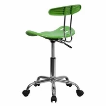 Vibrant Spicy Lime And Chrome Swivel Task Chair With Tractor Seat - By Flash Furniture - Madison Seating 5 Vibrant Spicy Lime And Chrome Swivel Task Chair With Tractor Seat - By Flash Furniture - Madison Seating - Image 3