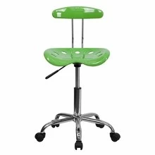 Vibrant Spicy Lime And Chrome Swivel Task Chair With Tractor Seat - By Flash Furniture - Madison Seating 6 Vibrant Spicy Lime And Chrome Swivel Task Chair With Tractor Seat - By Flash Furniture - Madison Seating - Image 4