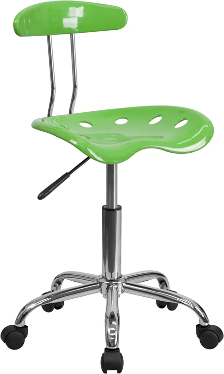 Vibrant Spicy Lime And Chrome Swivel Task Chair With Tractor Seat - By Flash Furniture - Madison Seating 3 Vibrant Spicy Lime And Chrome Swivel Task Chair With Tractor Seat - By Flash Furniture - Madison Seating