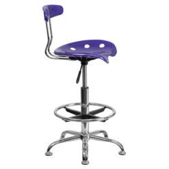 Vibrant Violet And Chrome Drafting Stool With Tractor Seat - By Flash Furniture - Madison Seating 7 Vibrant Violet And Chrome Drafting Stool With Tractor Seat - By Flash Furniture - Madison Seating -Executive Chairs Sales Vibrant Violet and Chrome Drafting Stool with Tractor Seat by Flash Furniture 1