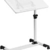 White Adjustable Height Steel Mobile Computer Desk - By Flash Furniture - Madison Seating -Executive Chairs Sales White Adjustable Height Steel Mobile Computer Desk by Flash Furniture