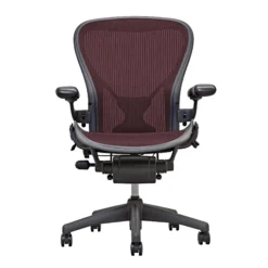 Aeron Chair By Herman Miller - Highly Adjustable Posture Fit - Garnet - Madison Seating